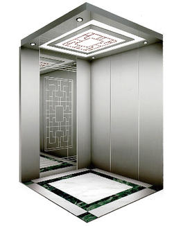 Etched mirror passenger elevator